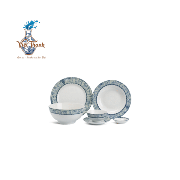 Bộ Bát Đĩa Sứ Hoa Văn Xanh – Tinh Hoa Gốm Sứ Việt Thành
