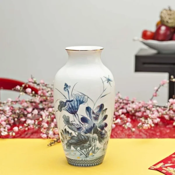 Bình hoa hoạ tiết Sen - Hình ảnh 3
