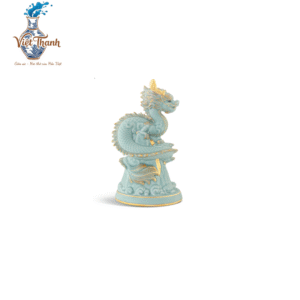 Tượng rồng Long Phù Đại Khánh 23.9 cm - Men Ngọc Sương Mờ