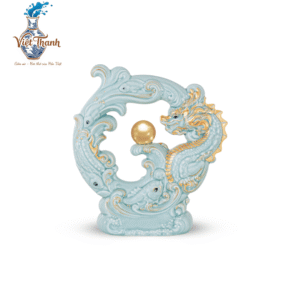 Tượng rồng Khải Đức 23.9 cm - Men Ngọc