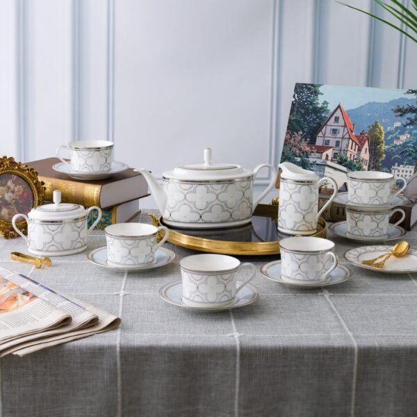 Bộ ấm chén sứ xương cao cấp - Hình ảnh 2